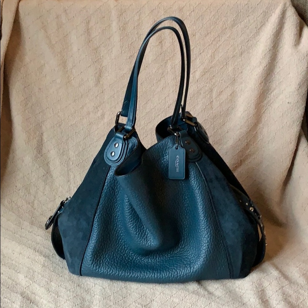 Coach Edie 31 Pebble Leather Star Rivets